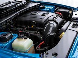 Clean car engine bay.